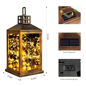 ライト・ランタン WWW_WOODHANGER Amazon.com: Shunyaju Solar Lanterns Outdoor Waterproof
